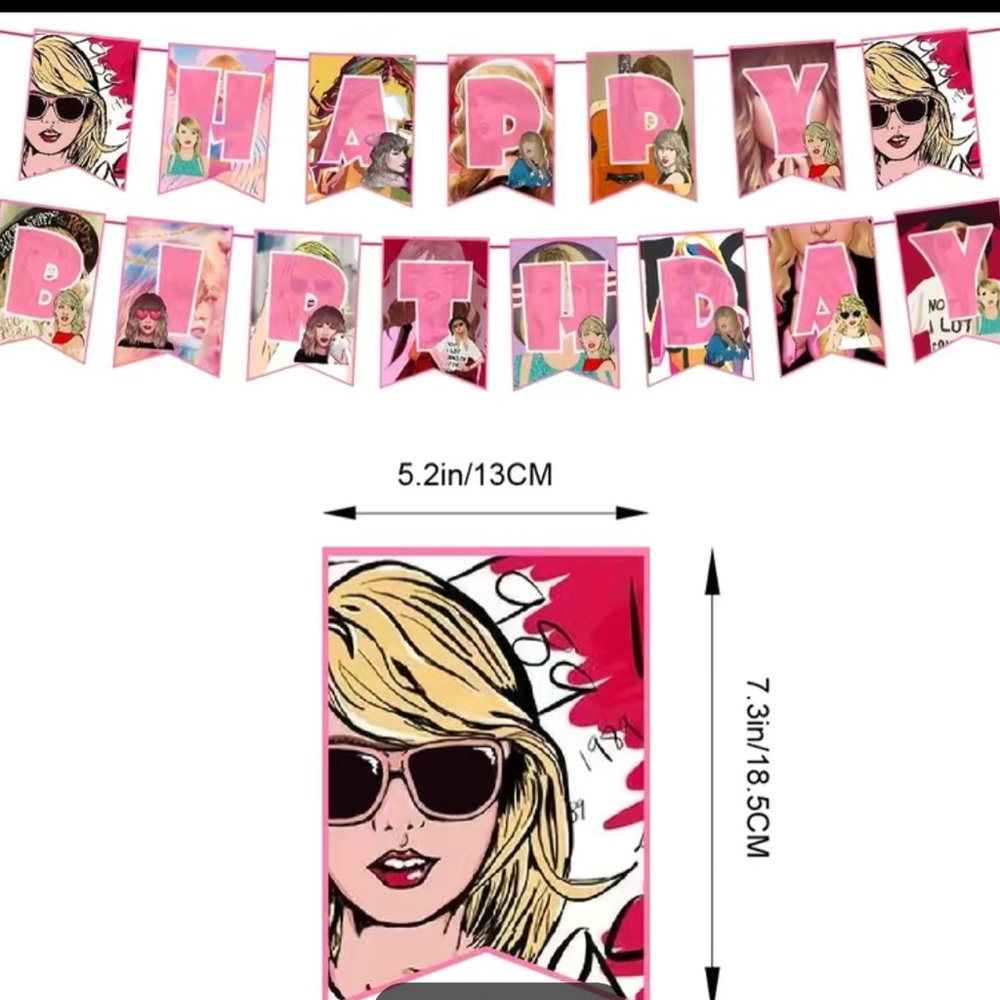 Taylor Swift Happy Birthday Banner